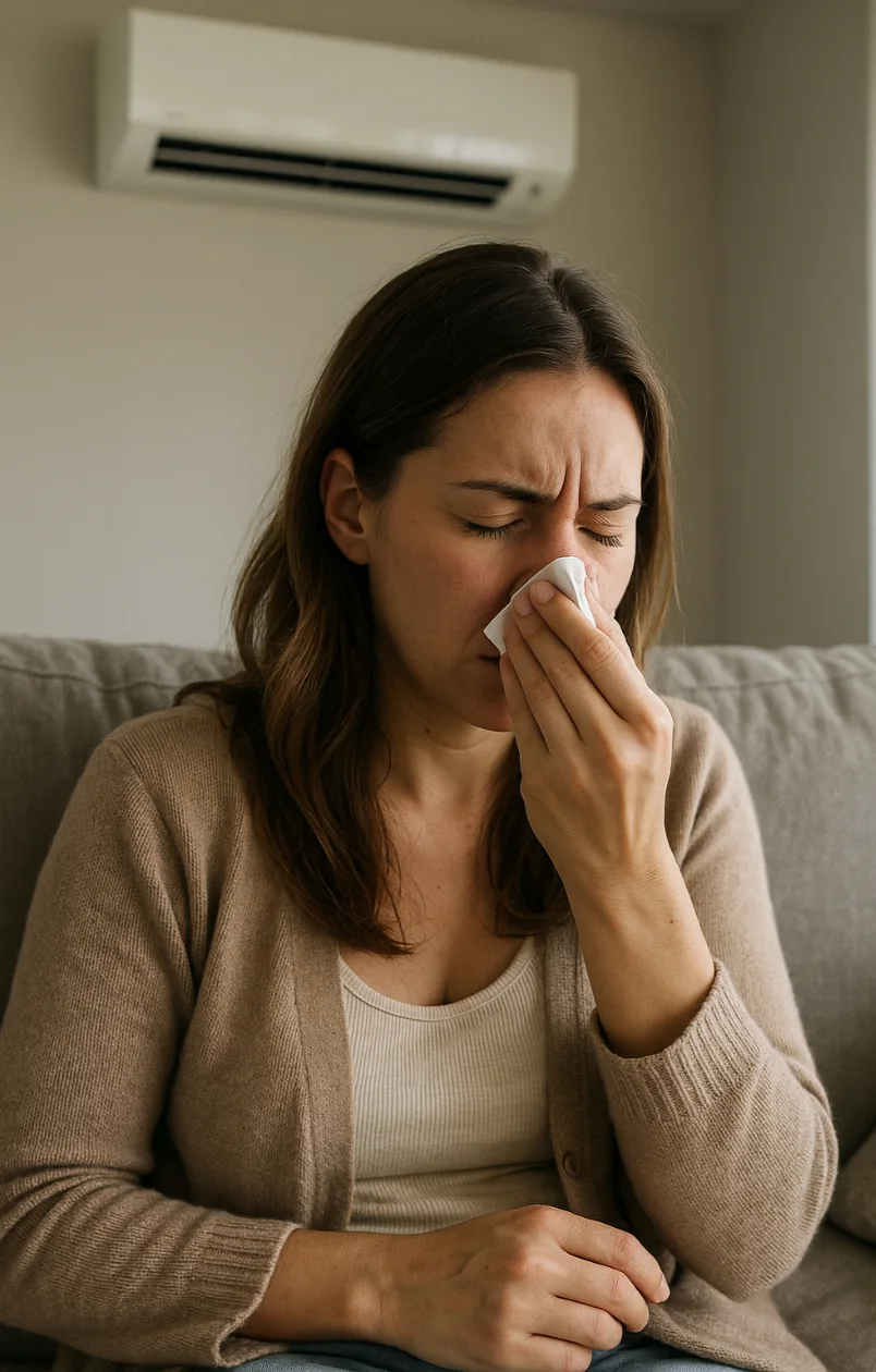 Illustration: Why Do I Get Nose Blocks and Headaches in AC? Best ENT Doctor for Blocked Nose & Headaches in AC in Bangalore